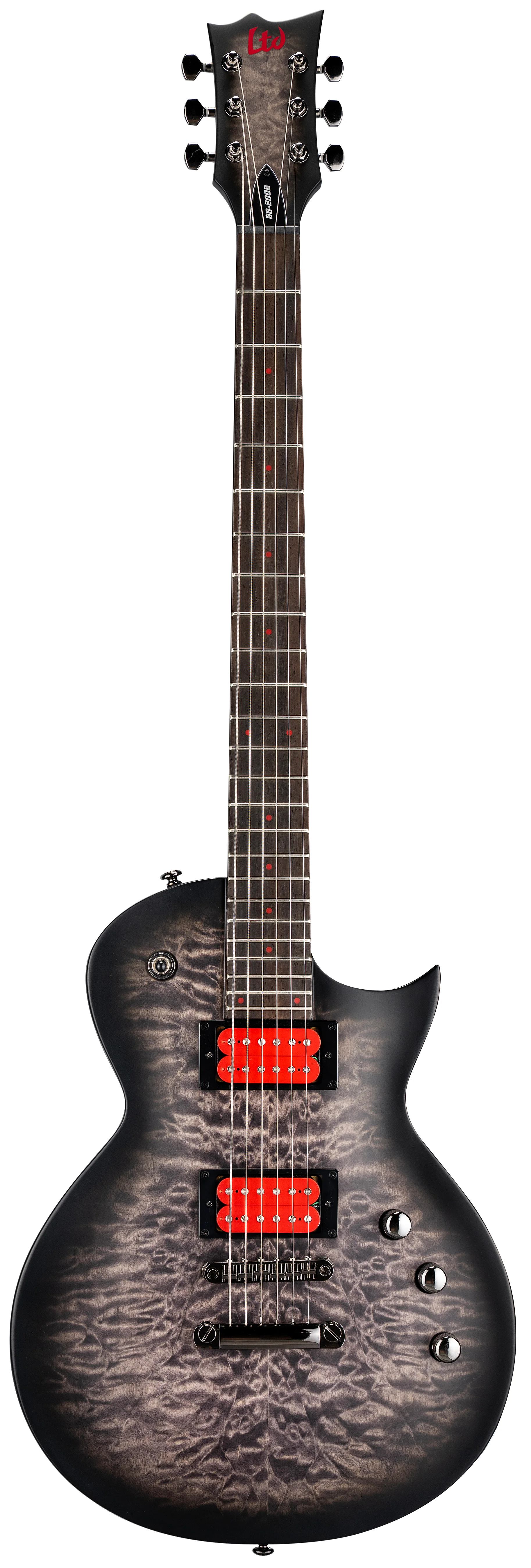 BB-200 Baritone One QM See Thru Black Sunburst Satin E-Gitarre